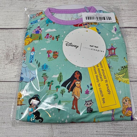 NIB Little Sleepies Disney Princess Dreams Crescent Zippy Size 0-3 months - Picture 1 of 3